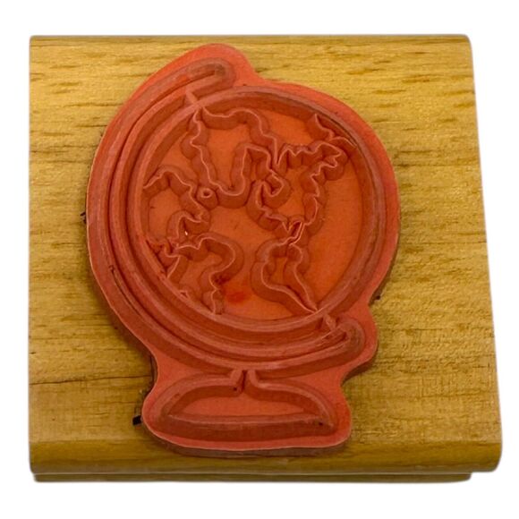 World Globe Travel Series Wood Mounted Rubber Stamp Canadian Maple Collections - Picture 5 of 5